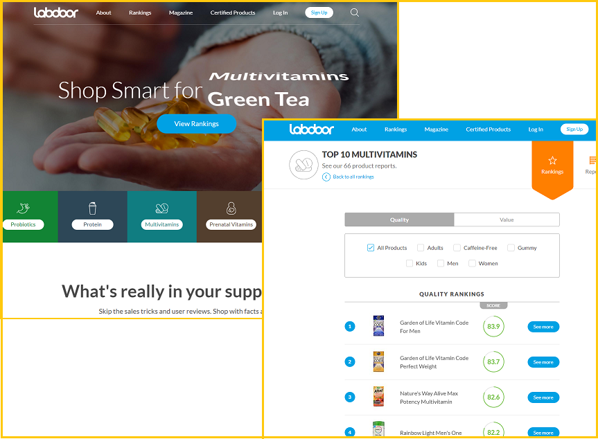 連載コラム カナダ在住薬剤師が伝授！実践サプリ講座（4） サプリメント選びのお助けサイト「Labdoor」 geefee