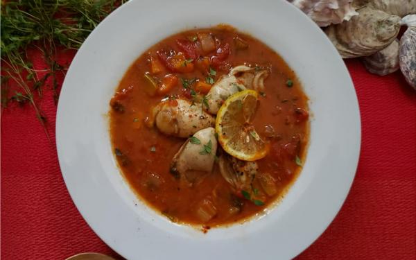 牡蠣のトマトスープ